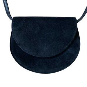 Ande vintage women's black suede and gold handbag shoulder bag crossbody formal